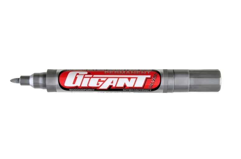 Marker permanentny Gigant Kamet okrągły srebrny